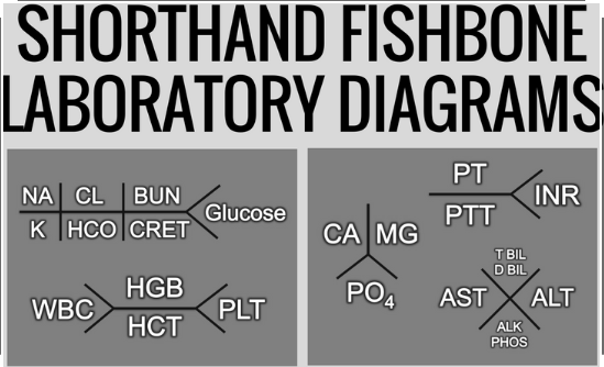 Shorthand Fishbone Laboratory Diagrams From Nurse Nicole Tom Wade Md