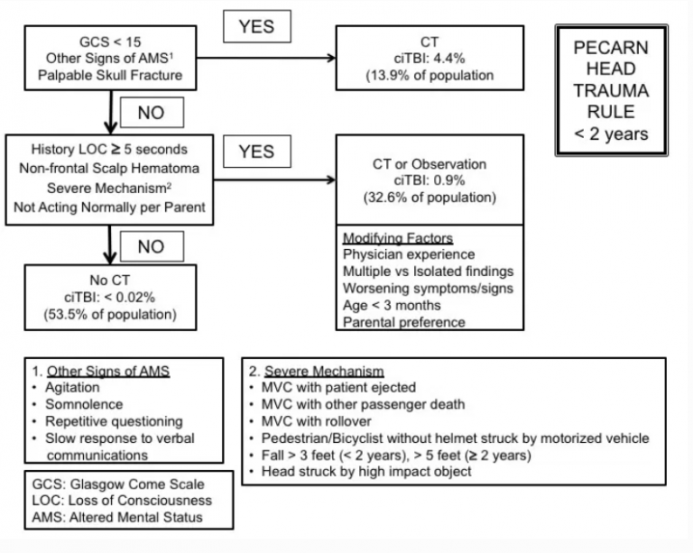 Percan Link To And Excerpts From “Pediatric Head Trauma” From Core EM